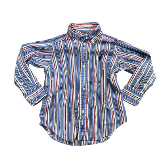 Ralph Lauren Toddler Boys Plaid Multicolor Long Sleeve Button Down Shirt Size 2T - Picture 1 of 5